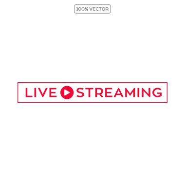 Yaratıcı Canlı Yayın Vektör Simgesi, Şeffaf Arkaplan Üzerine Kırmızı Yayın Simgesi İllüstrasyonu