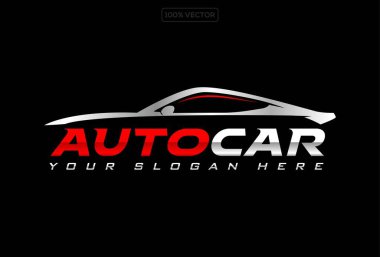 Otomobil temizleme logosu, otomotiv logosu. Spor aracı vektör resimleme şablonu