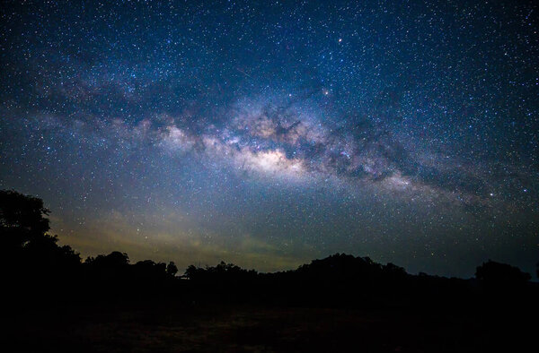 Milky Way galaxy visible in a clear night sky with millions of stars.