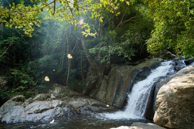 Pa La-U Şelalesi, Tayland 'daki Kaeng Krachan Ulusal Parkı' ndaki Ormanın derinliklerindeki Güzel Şelale.