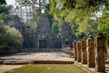 Angkor 'daki Preah Khan Tapınağı, Siem Reap, Kamboçya, 12. yüzyılda Kral 7. Jayavarman tarafından babasının anısına inşa edildi..