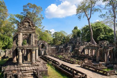 Angkor 'daki Preah Khan Tapınağı, Siem Reap, Kamboçya, 12. yüzyılda Kral 7. Jayavarman tarafından babasının anısına inşa edildi..