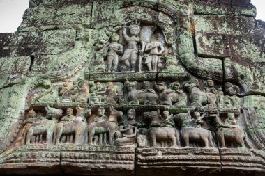 Angkor 'daki Preah Khan Tapınağı, Siem Reap, Kamboçya, 12. yüzyılda Kral 7. Jayavarman tarafından babasının anısına inşa edildi..