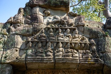 Angkor 'daki Preah Khan Tapınağı, Siem Reap, Kamboçya, 12. yüzyılda Kral 7. Jayavarman tarafından babasının anısına inşa edildi..