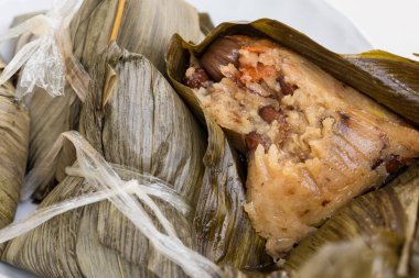 Close-Up of Zongzi Rice Dumpling Chinese Dragon Boat Festival Food