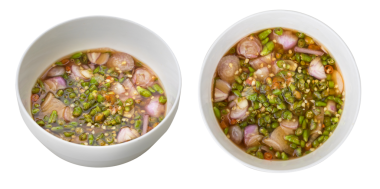 Geleneksel Tayland Balık Sosu Şeffaf Arkaplanlı Chili, Shallots ve Lime PNG ile Prik Nam Pla