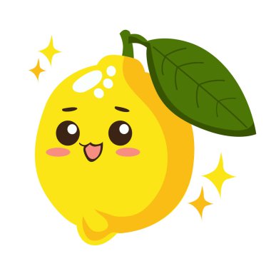 kawaii limon meyvesi düz stili