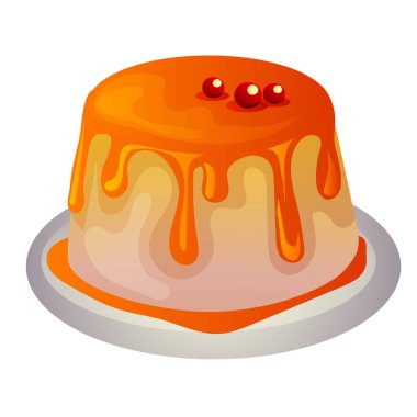 creme karamel puding gıda ikonu