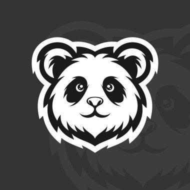 Panda surat, illüstrasyon maskotu esport.