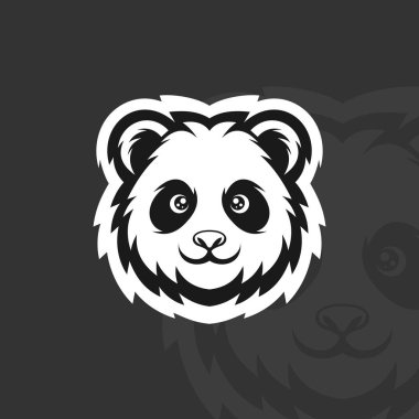 Panda kafası, illüstrasyon maskot esport