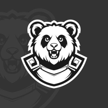 Zırhlı panda, resimli maskot esport.