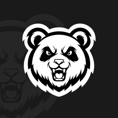 Kızgın panda maskotu esport logo vektörü