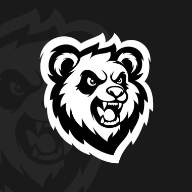 Kızgın panda maskot logosu tasarım vektörü