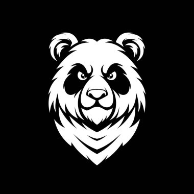 Panda esport maskot çizim logosu
