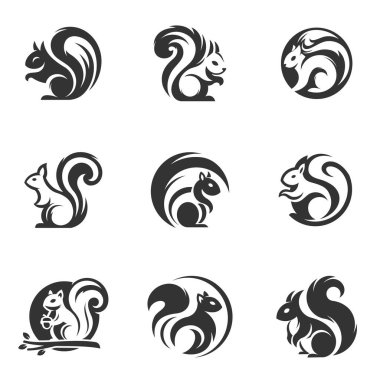 Şirketler Koleksiyonu için Sanatsal Sincap Logosu