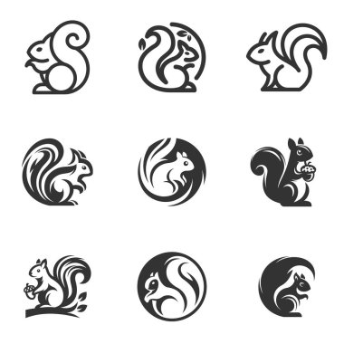 Premium Squirrel Marka Logo Servisi Koleksiyonu