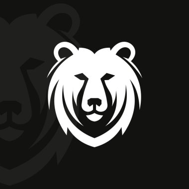 İzole edilmiş arka plan v11 üzerindeki ayı logosu