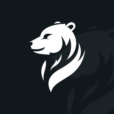 İzole edilmiş arka plan v13 üzerindeki ayı logosu