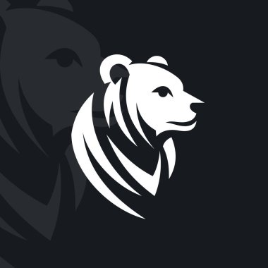 İzole edilmiş arka plan v30 üzerindeki ayı logosu