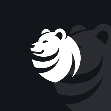 İzole edilmiş arka plan v21 üzerindeki ayı logosu