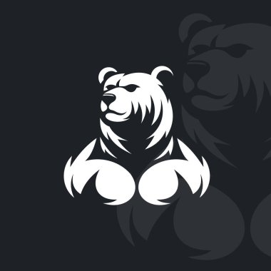 İzole edilmiş arka plan V23 üzerindeki ayı logosu