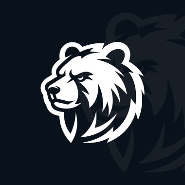 İzole edilmiş arka plan v27 üzerindeki ayı logosu