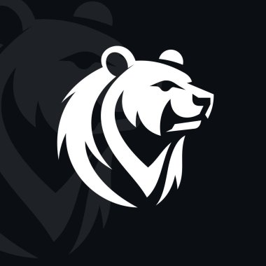 İzole edilmiş arka plan v28 üzerindeki ayı logosu