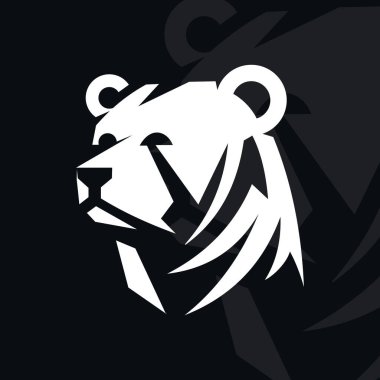 İzole edilmiş arka plan v41 üzerinde ayı logosu