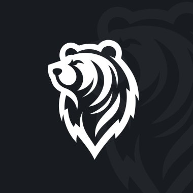 İzole edilmiş arka plan v55 üzerinde ayı logosu