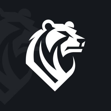 İzole edilmiş arka plan v58 üzerindeki ayı logosu