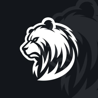 İzole edilmiş arka plan v59 üzerindeki ayı logosu