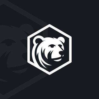 İzole edilmiş arka plan v70 üzerinde ayı logosu