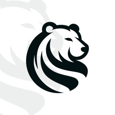 İzole edilmiş arka plan v64 üzerindeki ayı logosu