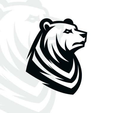 İzole edilmiş arka plan v68 üzerindeki ayı logosu