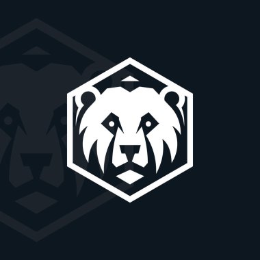 İzole edilmiş arka plan v72 üzerindeki ayı logosu