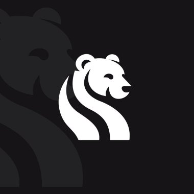 İzole edilmiş arka plan v74 üzerindeki ayı logosu