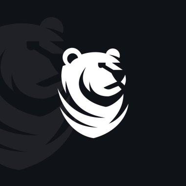 İzole edilmiş arka plan v92 üzerindeki ayı logosu