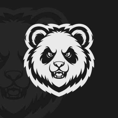 Kızgın panda, illüstrasyon maskot tasarımı esport