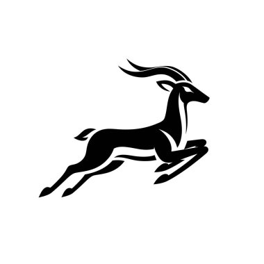 Gösterişli ve zarif siyah-beyaz bir siyah-geyik logosu. Bu yüksek kaliteli vektör logosu ayrıntılı boynuzları olan zarif bir siyah geyik siluetini gösteriyor. Markalar için mükemmel ancak cesur bir kimlik arayışı içinde..