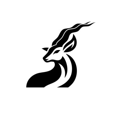 Gösterişli ve zarif siyah-beyaz bir siyah-geyik logosu. Bu yüksek kaliteli vektör logosu ayrıntılı boynuzları olan zarif bir siyah geyik siluetini gösteriyor. Markalar için mükemmel ancak cesur bir kimlik arayışı içinde..