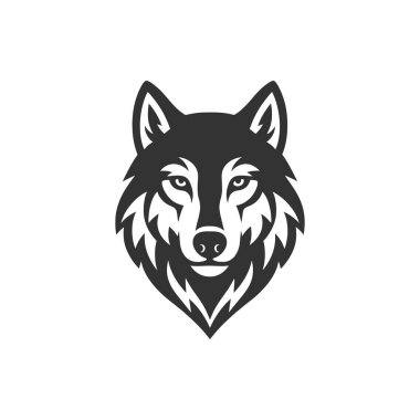 Cesur kurt kafası logosu modern, minimalist bir estetik ile güç ve sadakat taşır.