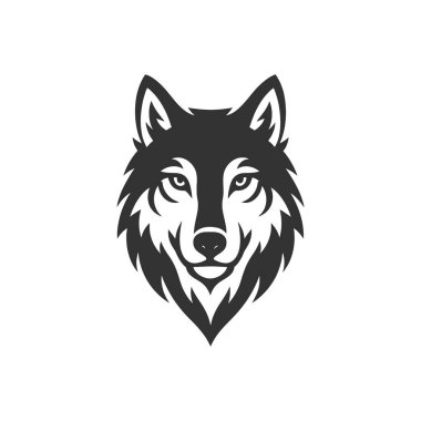 Cesur kurt kafası logosu vahşi bir spor takımı ya da güçlü bir marka amblemi için mükemmel.