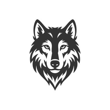 Cesur kurt kafası logosu marka kimliği ya da vahşi maskot tasarımı için, spor takımları için mükemmel.