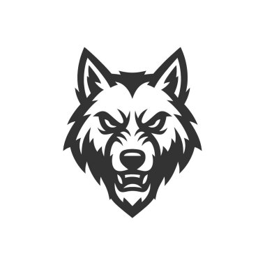 Güçlü kurt kafası logosu tasarımı, spor takımları için mükemmel.