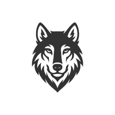 Çarpıcı kurt kafası logosu modern ve güçlü bir hisle markalaşma ve tasarım projeleri için