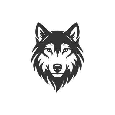 Güçlü ve zarif bir kurt kafası logosu. Markalaşma ya da çarpıcı bir dövme tasarımı için mükemmel.
