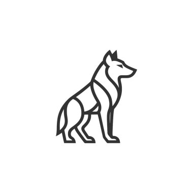 Alpine Wolf Vektör Şablonu