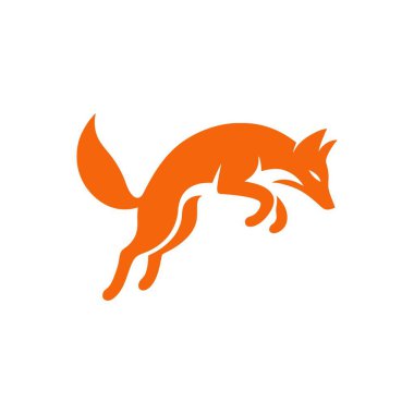 Fox logo şablonu çizim tasarımı