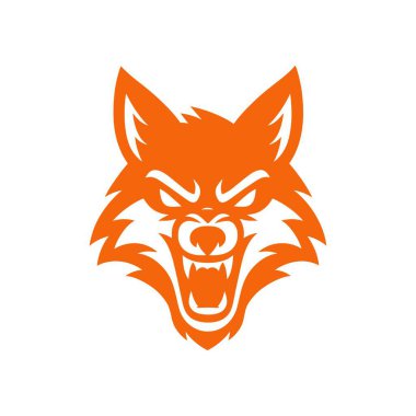 Kurt başı logosu vektör illüstrasyon tasarımı