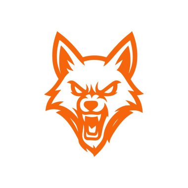 tilki başlı logo tasarımı.